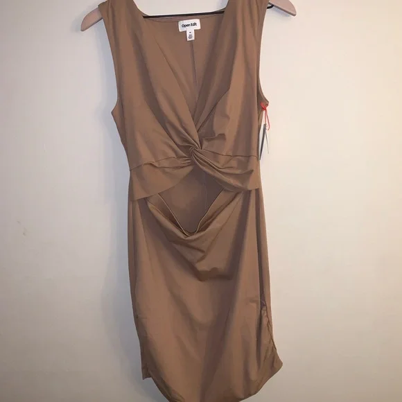 off the shoulder knitted midi dress Off Shoulder Knitted Maxi Dress - Beige main image 0